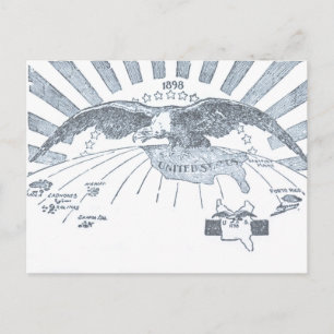 Patriotic American Eagle 1898 Postcard