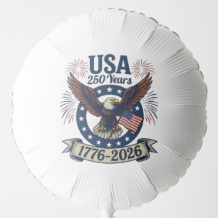 Patriotic American Eagle 250 Years 1776-2026 Balloon