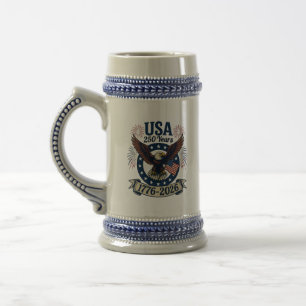 Patriotic American Eagle 250 Years 1776-2026 Beer Stein