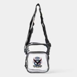 Patriotic American Eagle 250 Years 1776-2026 Clear Crossbody Bag