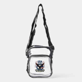 Patriotic American Eagle 250 Years 1776-2026 Clear Crossbody Bag