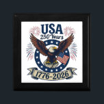 Patriotic American Eagle 250 Years 1776-2026 Gift Box<br><div class="desc">Celebrate America's 250th Anniversary with this colorful design featuring a majestic eagle with wings spread in flight carrying the American flag along with the words "USA 250 Years 1776-2026". It's a great way to show your patriotism all throughout the 2026 celebrations and beyond.</div>