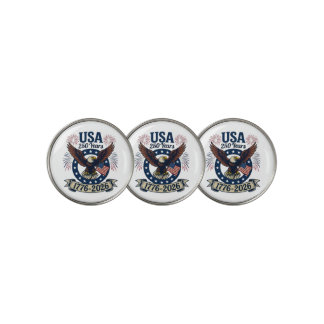 Patriotic American Eagle 250 Years 1776-2026 Golf Ball Marker