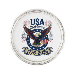 Patriotic American Eagle 250 Years 1776-2026 Lapel Pin