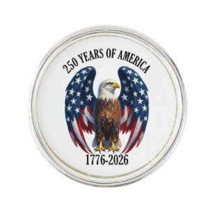 Patriotic American Eagle 250 Years 1776-2026 Lapel Pin