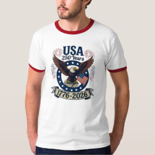 Patriotic American Eagle 250 Years 1776-2026 Men's T-Shirt