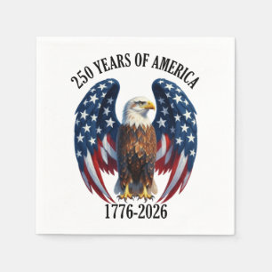 Patriotic American Eagle 250 Years 1776-2026 Napkins
