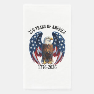 Patriotic American Eagle 250 Years 1776-2026 Paper Guest Towels