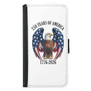 Patriotic American Eagle 250 Years 1776-2026 Samsung Galaxy S5 Wallet Case