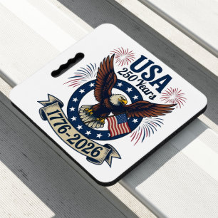 Patriotic American Eagle 250 Years 1776-2026 Seat Cushion