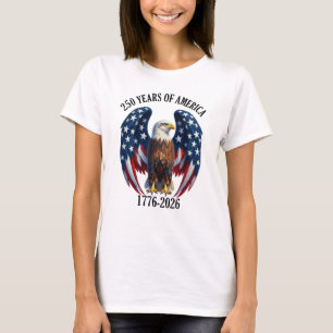 Patriotic American Eagle 250 Years 1776-2026 T-Shirt