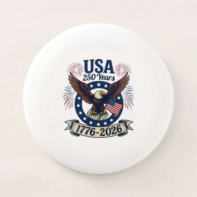 Patriotic American Eagle 250 Years 1776-2026 Wham-O Frisbee (Front)