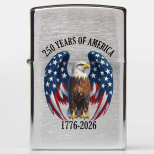 Patriotic American Eagle 250 Years 1776-2026 Zippo Lighter