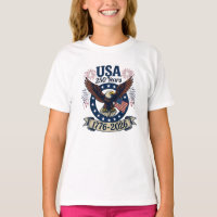 Patriotic American Eagle 250 Years Girl's