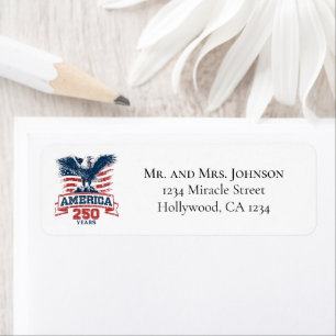 Patriotic American Eagle 250th Anniversary Custom Label