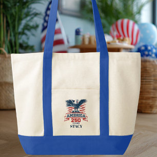 Patriotic American Eagle 250th Anniversary custom  Tote Bag