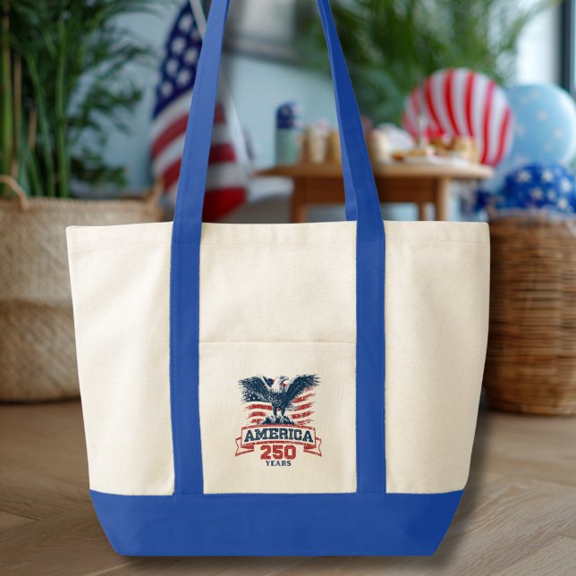 Patriotic American Eagle 250th Anniversary fun Tote Bag (Creator Uploaded)