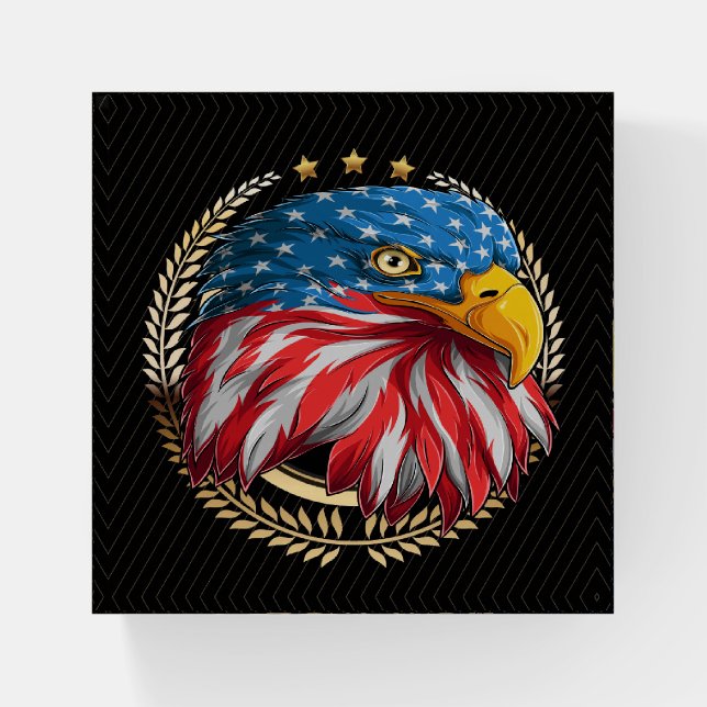 Patriotic American Eagle #2 Paperweight (Front)