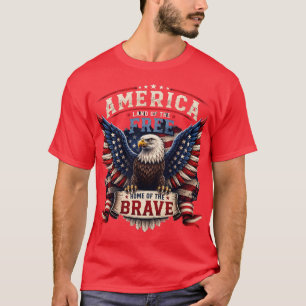 Patriotic American Eagle 4th of July T-Shirt Desig