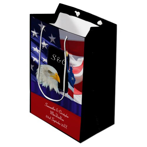 Patriotic American eagle and flag Medium Gift Bag