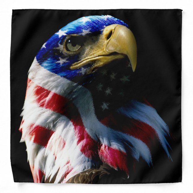 Patriotic American Eagle Bandana (Front)