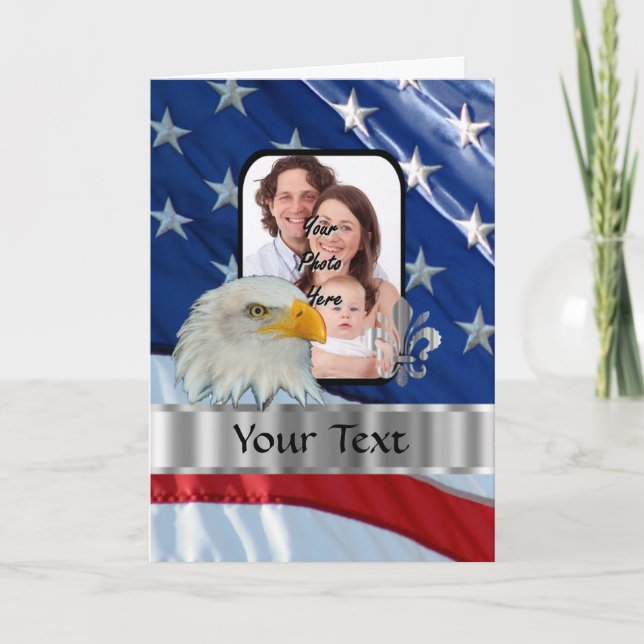 Patriotic American eagle Card (Front)