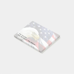 Patriotic American Eagle Flag Banner Post-it Notes