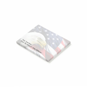 Patriotic American Eagle Flag Banner Post-it Notes
