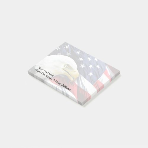 Patriotic American Eagle Flag Banner Post_it Notes
