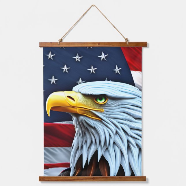 Patriotic American Eagle  Hanging Tapestry (Front)