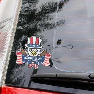 Patriotic American Eagle Happy 250th Anniversary Sticker