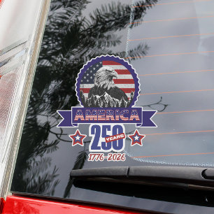 Patriotic American Eagle Happy 250th Anniversary Sticker