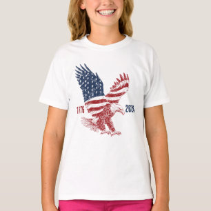 Patriotic American Eagle Happy 250th Anniversary T-Shirt