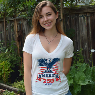 Patriotic American Eagle Happy 250th Anniversary T-Shirt