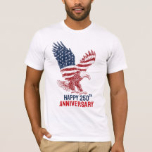 Patriotic American Eagle Happy 250th Anniversary