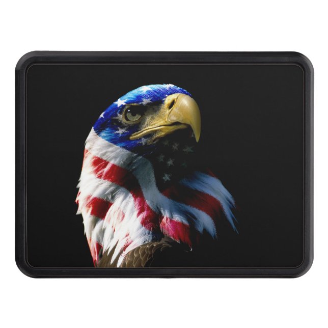 Patriotic American Eagle Hitch Cover (Front)