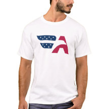 Patriotic American Eagle Letter A Flag