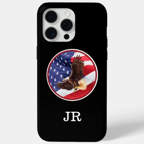 Patriotic American Eagle Monogram iPhone 15 Pro Max Case