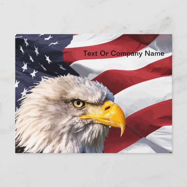Patriotic American Eagle Post Postcard (Front)