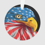 Patriotic American Eagle - See Back Ornament