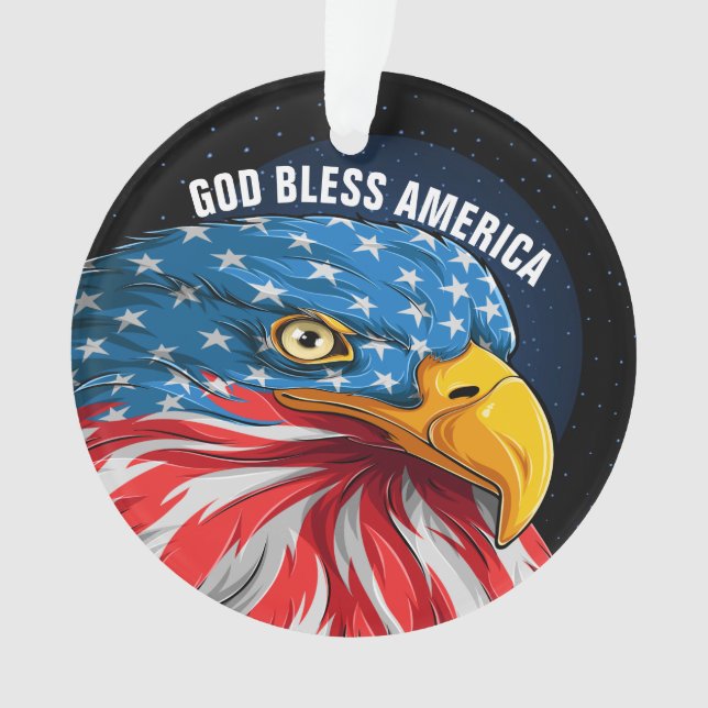 Patriotic American Eagle - See Back Ornament (Front)