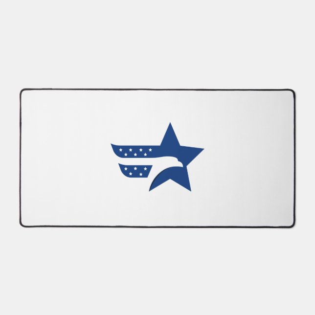 Patriotic American Eagle Star Desk Mat (Front)