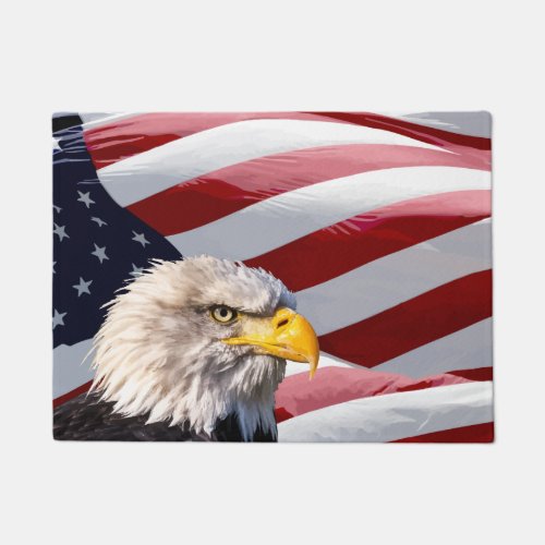 Patriotic American Eagle Stars And Stripes Doormat