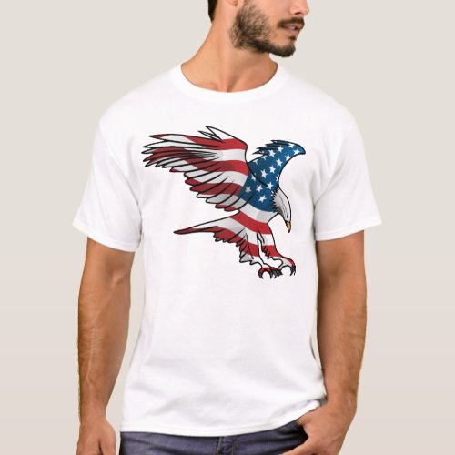 Patriotic American Eagle T_Shirt