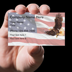 Patriotic American Eagle Theme Business Card