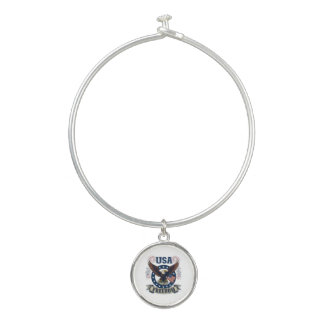 Patriotic American Eagle USA Freedom Bangle Bracelet