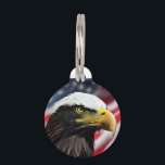 Patriotic/American/eagle/USA Round Pet Tag<br><div class="desc">national bird</div>