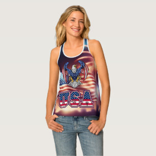 Patriotic American Eagle Women's Tank Top