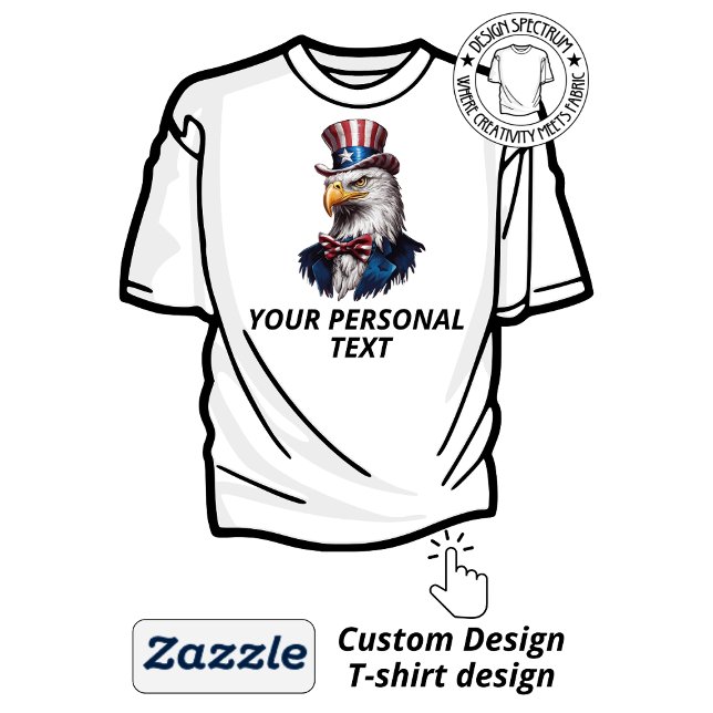 Patriotic American Eagle Your Personal Text T-Shirt (Creator Uploaded)