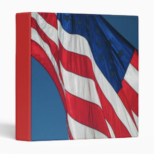 Patriotic American Flag 1" Binder